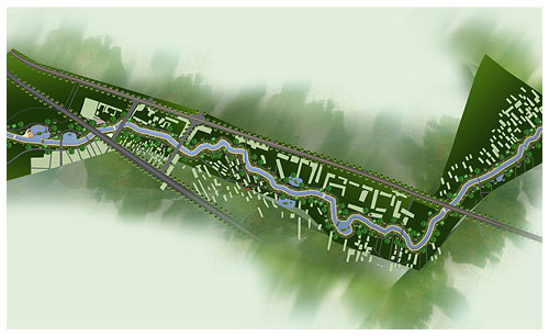 遼寧遼陽縣兵馬河河道治理規(guī)劃效果圖Ⅰ
