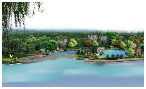 遼陽縣兵馬河河道治理規(guī)劃河道剖面效果圖Ⅲ