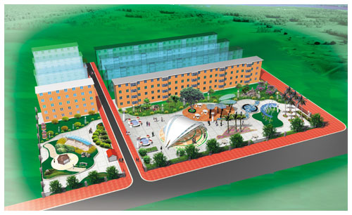 遼寧電子工程學(xué)校小廣場規(guī)劃設(shè)計效果圖Ⅰ